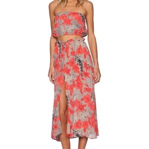 For Love & Lemons Mai Tai Maxi Skirt Medium